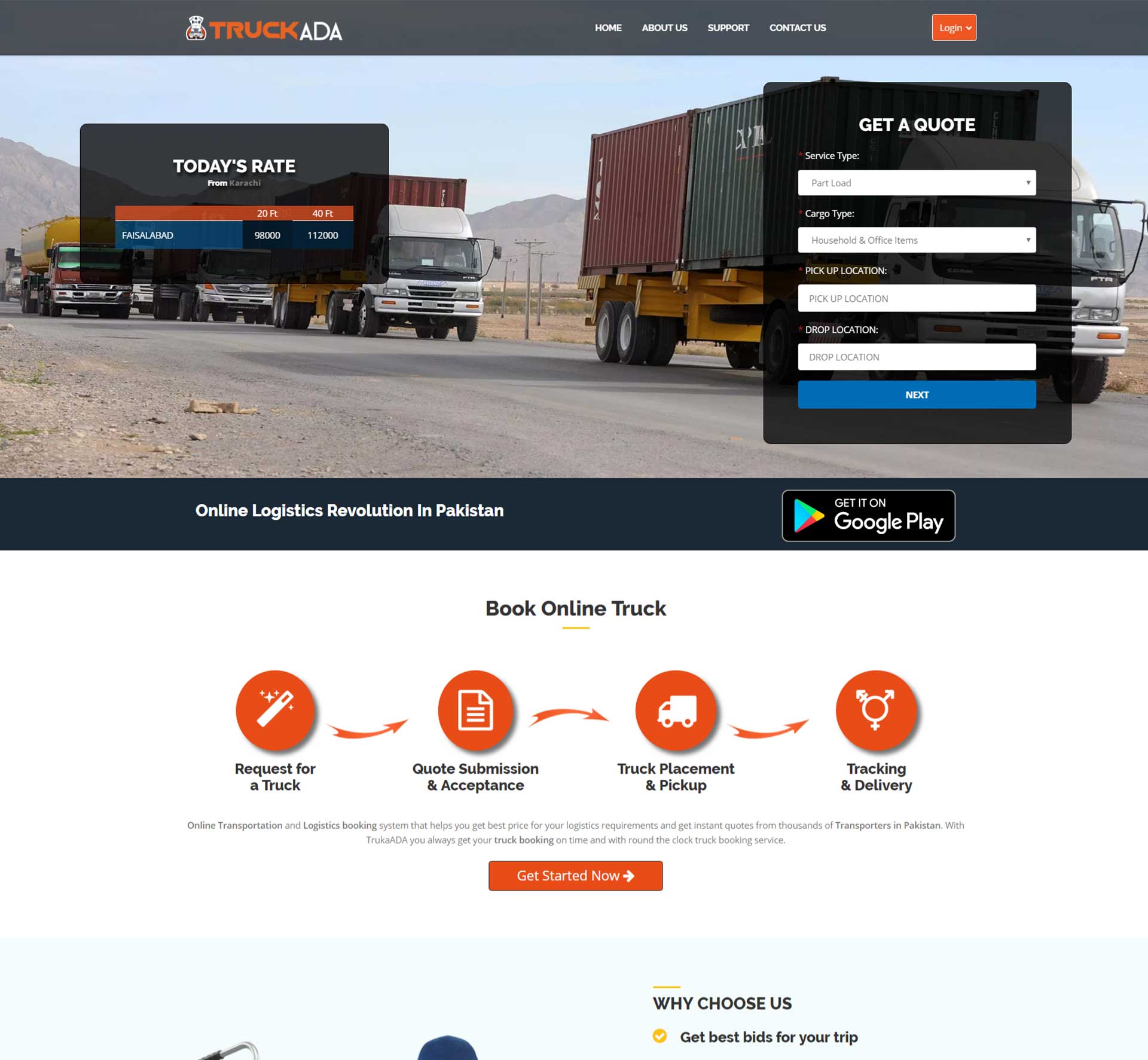 Online Truck Booking